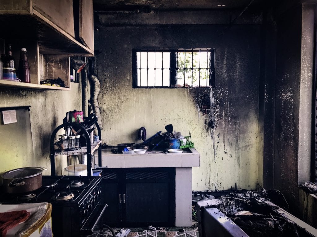 kitchen fire in central falls, rhode island