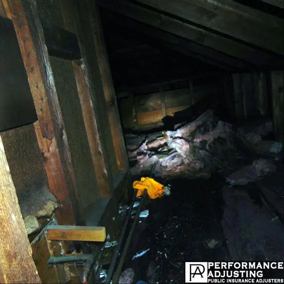 water damaged insulation behind walls